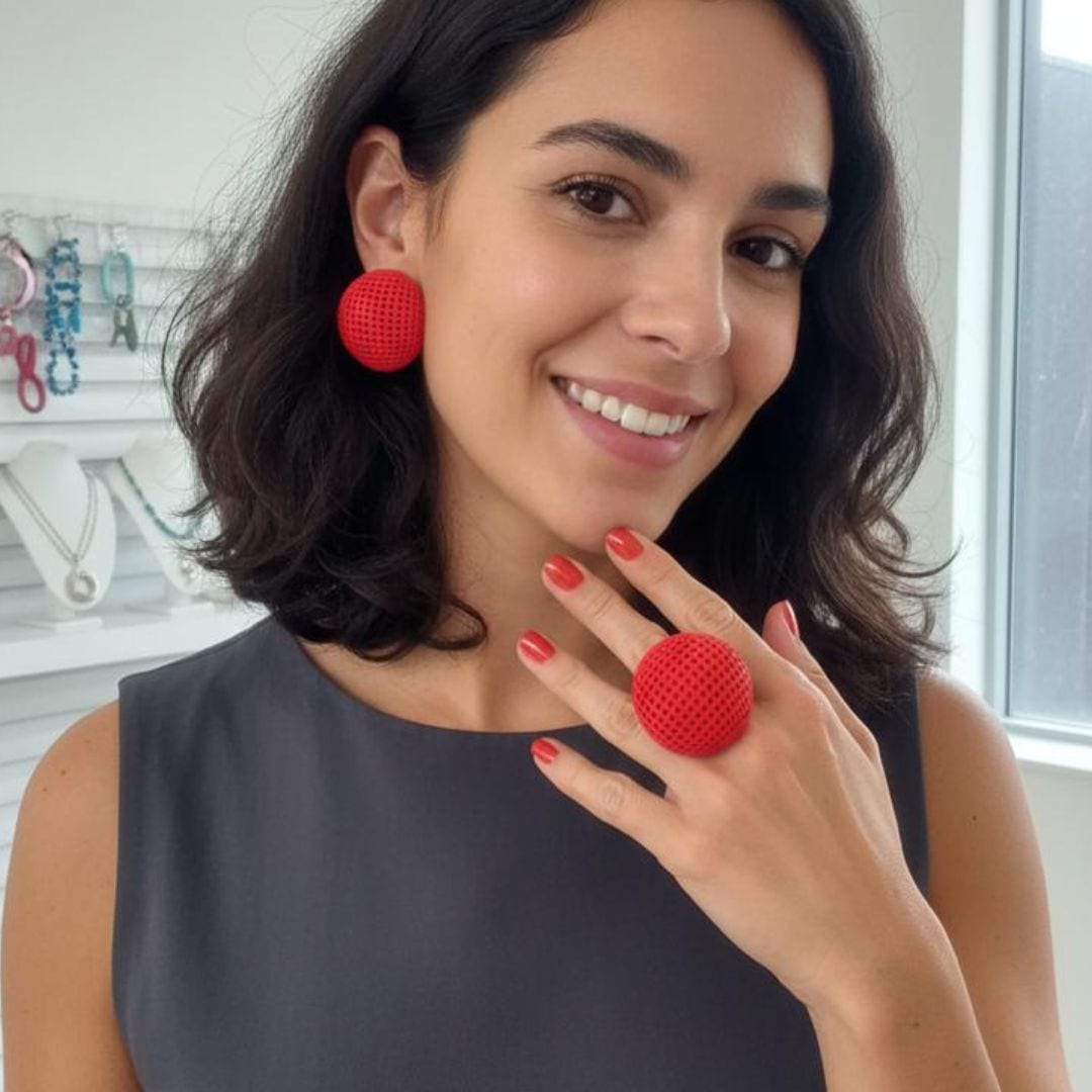 Kit Esfera Brinco e Anel